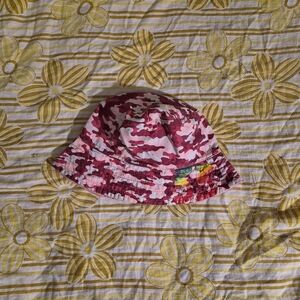 Mossimo Supply Co. Pink Camo Bucket Hat with Rainbow Stitch